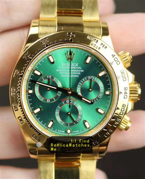 rolex daytona green face.